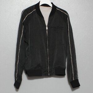 Opening Ceremony black silver reversible bomber jacket